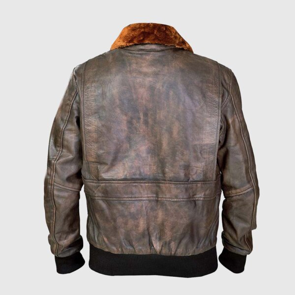 Aviator G-1 Distressed Brown Real Leather Bomber Flight Jacket