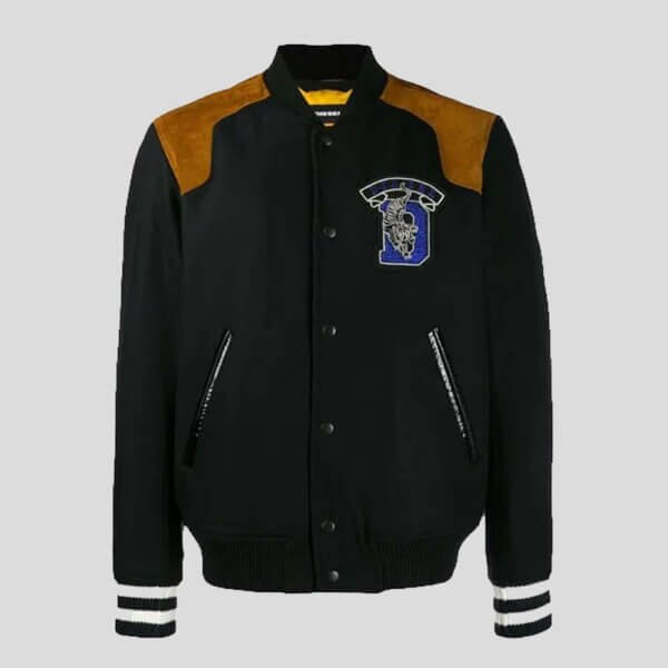 Bomber Jacket and Printed Jacket With Embroidered Patch