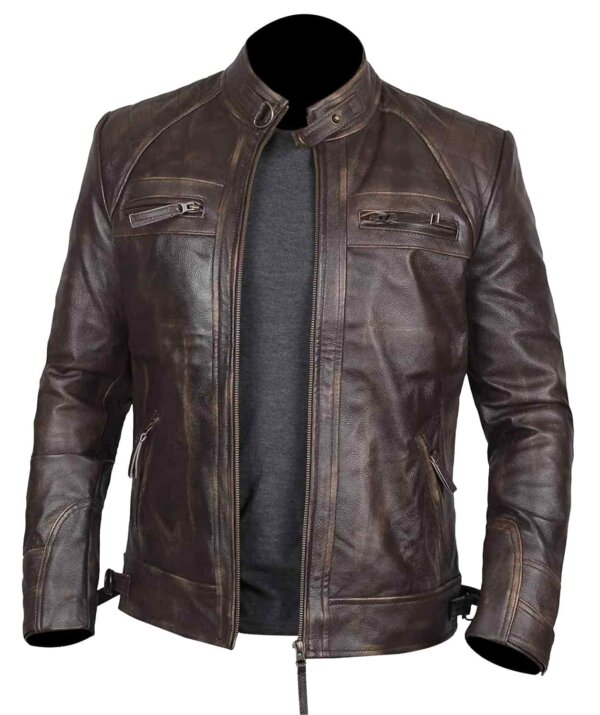 Men Biker Leather Jacket