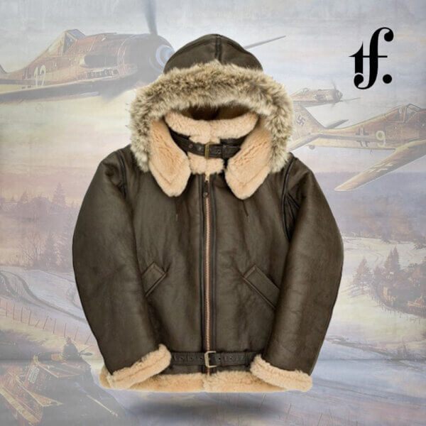 Dunkirk RAF Hooded b3 Leather Jacket