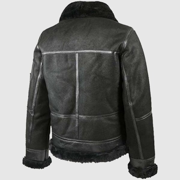Men’s Black Leather Aviator B3 Jacket