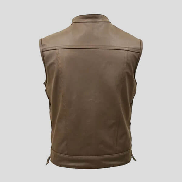 Men’s Brown Real Leather Vest