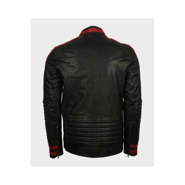 Black Stylish Leather Jacket For Men