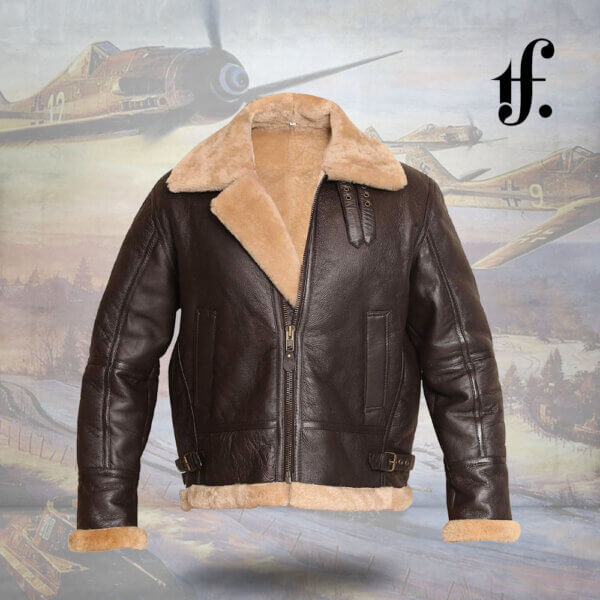 RAF Aviator Bomber Real Shearling Real Leather Jacket