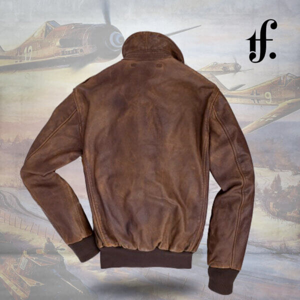 a2 jacket copy.jpgBrown Real Leather Mens Bomber Flight Jacket